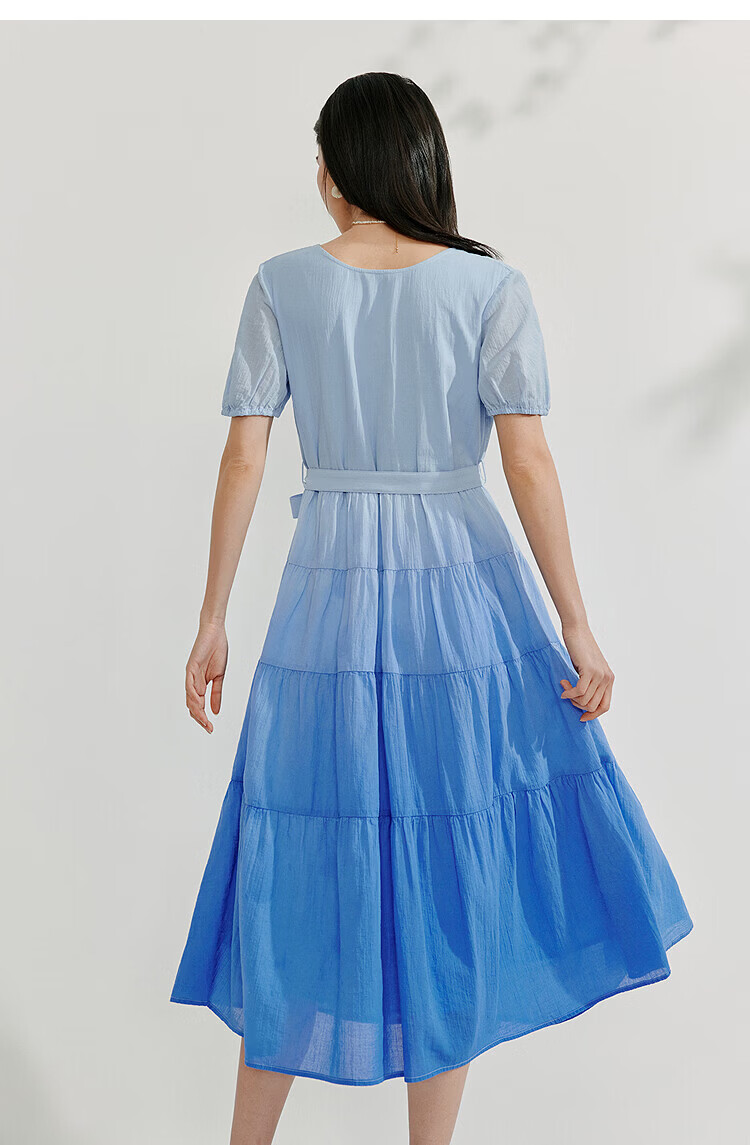 INMAN Gradient Vacation Style Dress 2026 Summer New Loose Long Dress for Women 12